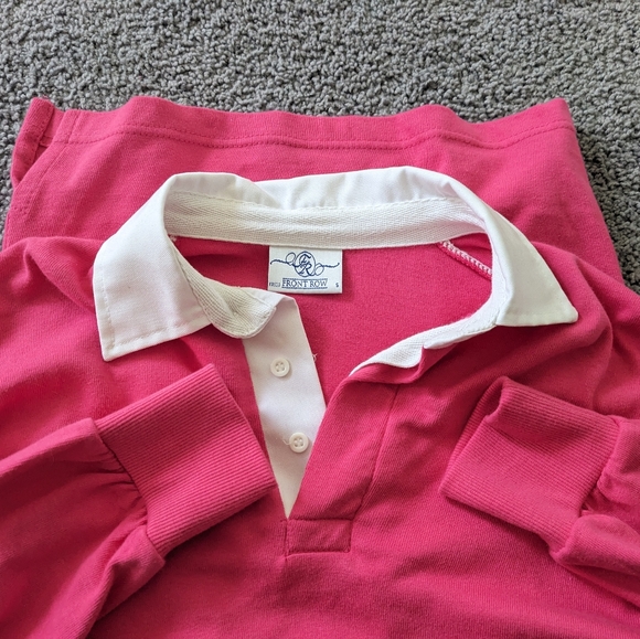 Front Row long sleeve plain for Men. Pink & White color. Size Small. Barely used - Picture 6 of 8